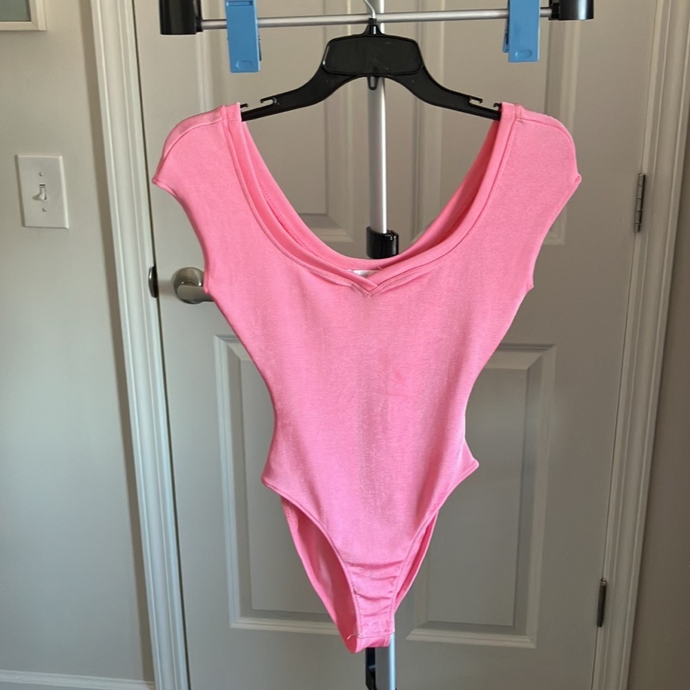 Feel Good Paris size 2 or XS/ XXS cotton Candy pink body suit made in France